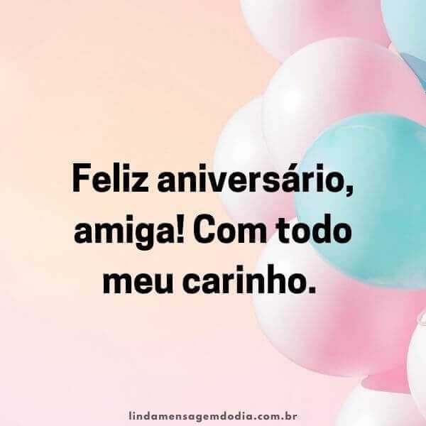 mensagem de aniversário para a amiga