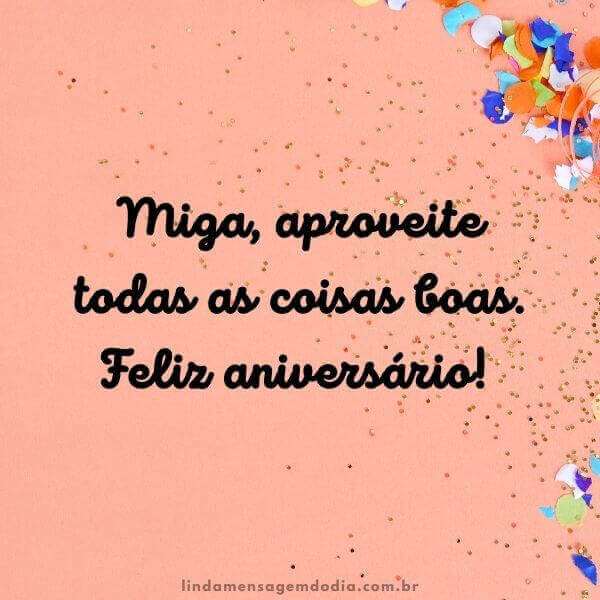 mensagem de aniversário para a amiga