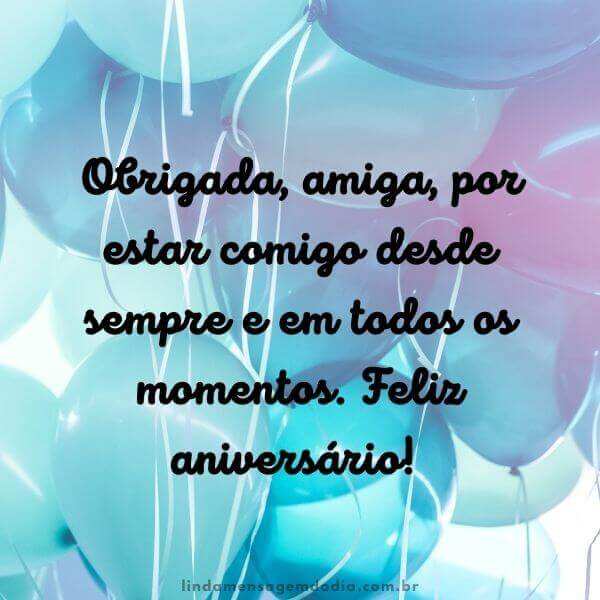 mensagem de aniversário para a amiga