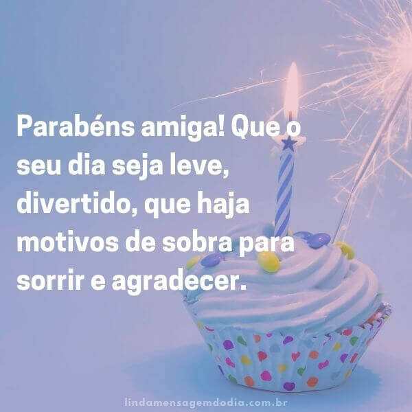 mensagem de aniversário para a amiga