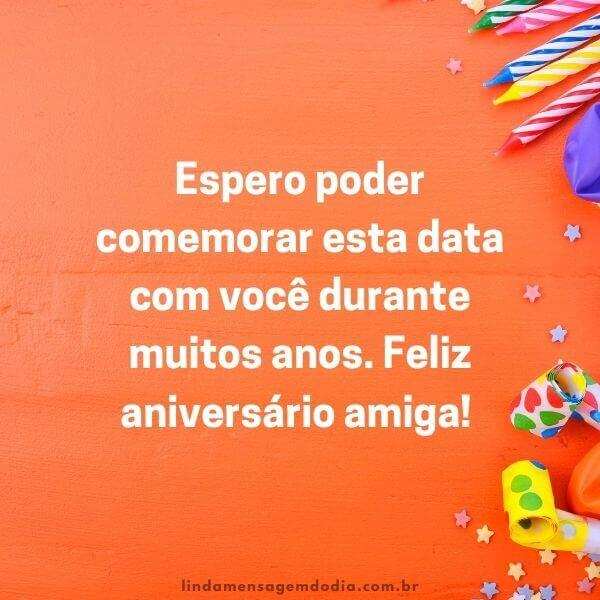 mensagem de aniversário para a amiga