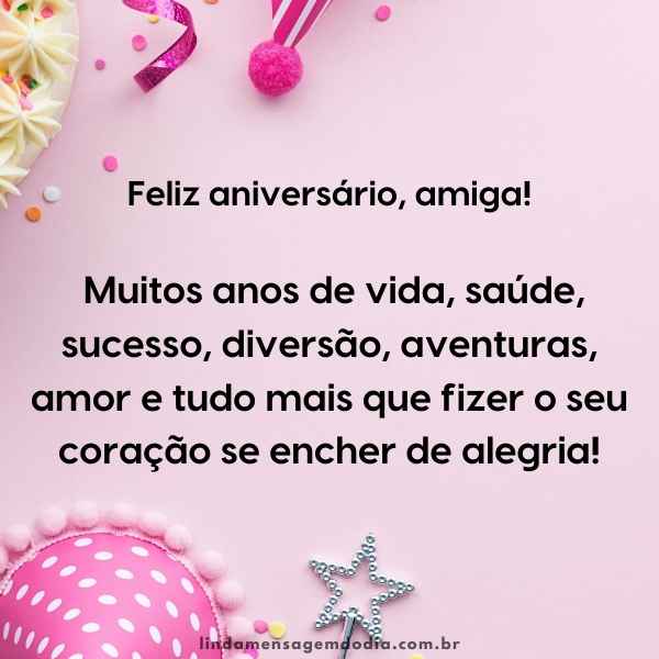 texto de aniversario para amiga